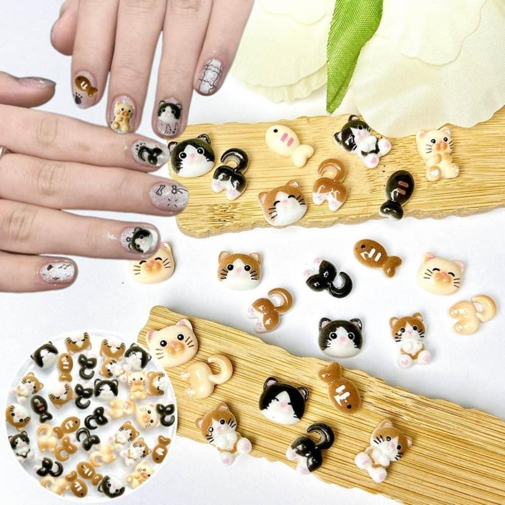 Little Fish Series Nail Art Charms DIY Craft Nail Decorations Resin Designer Charms for Nail Art