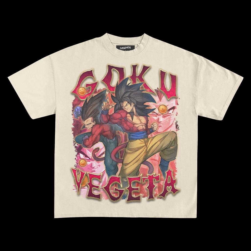 Dragon Ball Goku X Vegeta Tee Graphic T-shirt Women's Men's Oversized Streetwear Y2k Hip Hop Harajuku Short Sleeves High Quality Female Male Clothing