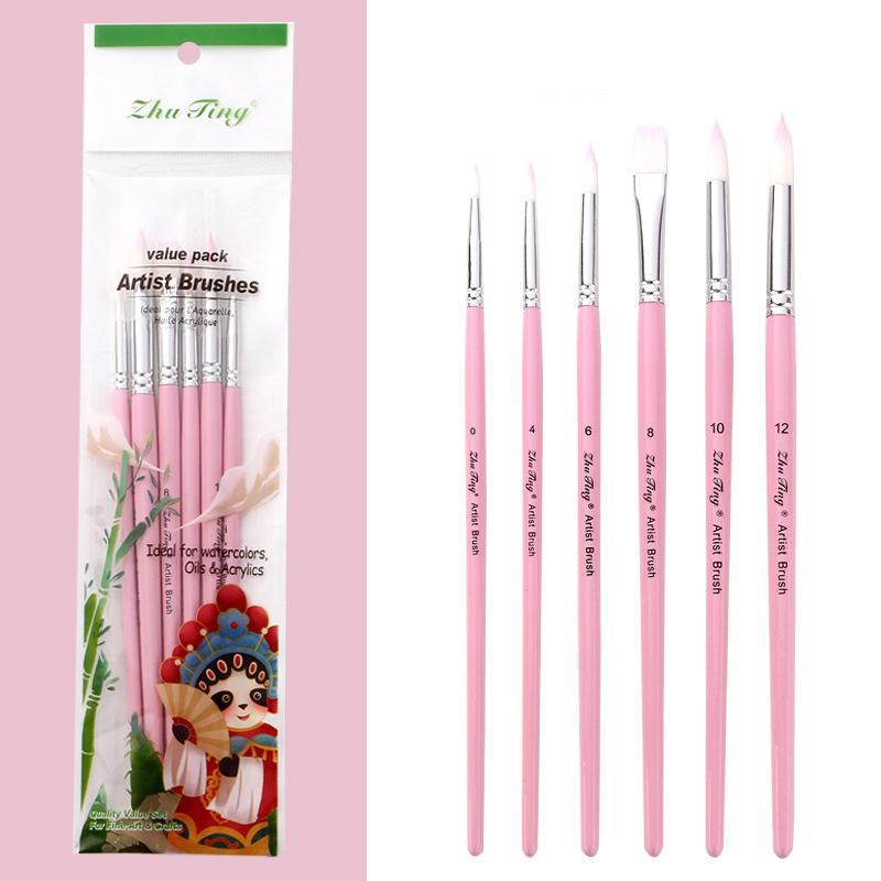 Professional Face Body Art Brush Nylon Artist Brush for Painting Acrylic Oil Watercolor Gouache
