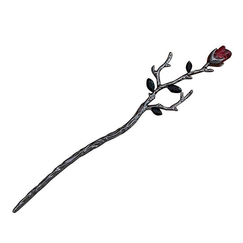 New Chinese Style Chopstick Hairpins Women Headdress Accessories Vintage Rose Hair Sticks Hairwear