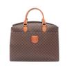 Used Macadam Tote Bag PVC Coated Canvas Leather Brown Used Women