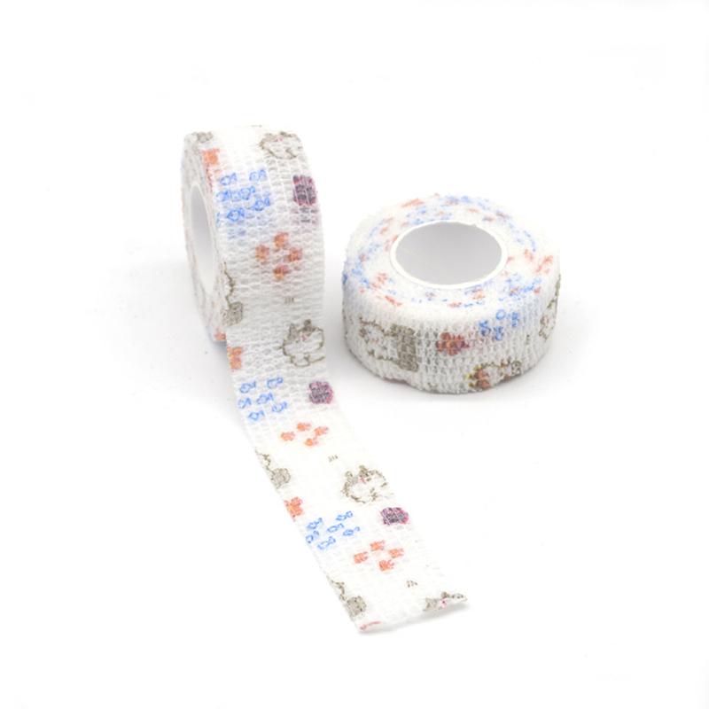 Finger Guard Bandage Writing Printed Medical Self-Adhesive Bandage Sports Tape Non-Woven Elastic Pet Tattoo 4M Bandage