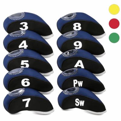 10pcs Shockproof Golf Club Headcover Neoprene Golf Club Head Protector  Outdoor Golf