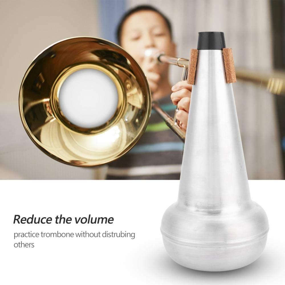 Alomejor Brass Instrument Mute Trombone Weak Mute for Practice and Silencing Tough Durable Convenient To Use Lightweight Trombone Mute Gift