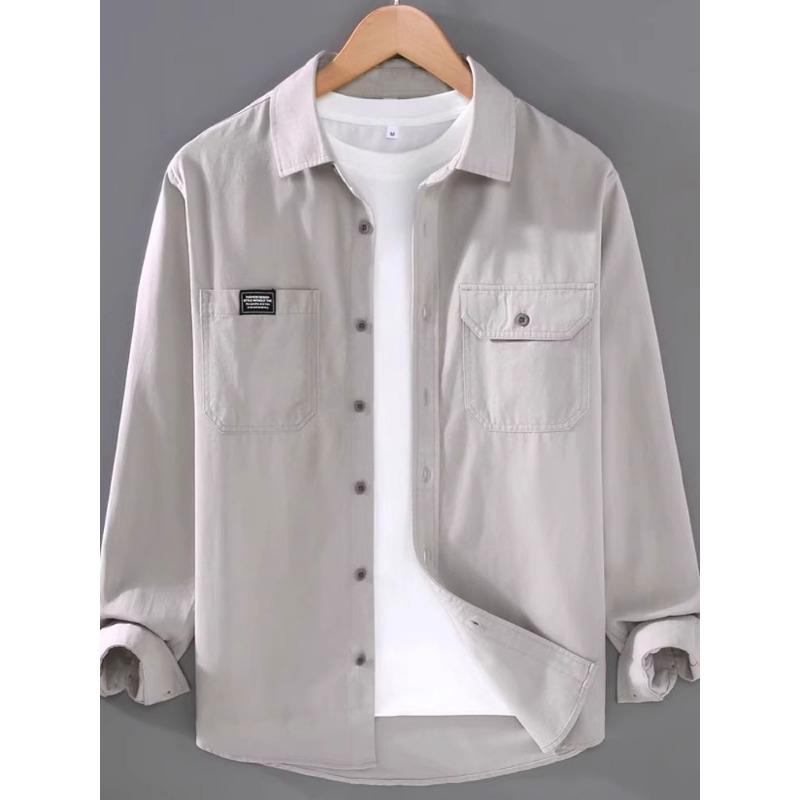 Autumn and Winter New Work Shirt for Men Long-sleeved Fashion Casual Loose Versatile Top