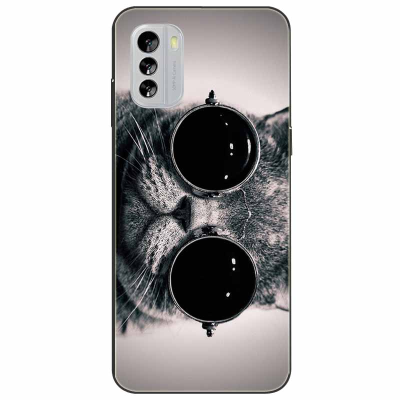 For Nokia G21 Case G11 Capa Silicone Cool Cats Tiger TPU Bumper Protector Soft Black Covers for Nokia G 11 NokiaG21 G 21 Fashion