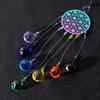 Hanging Crystal Wind Chime Pendant DIY Crafts Rainbow Catcher  Window Garden Ornaments