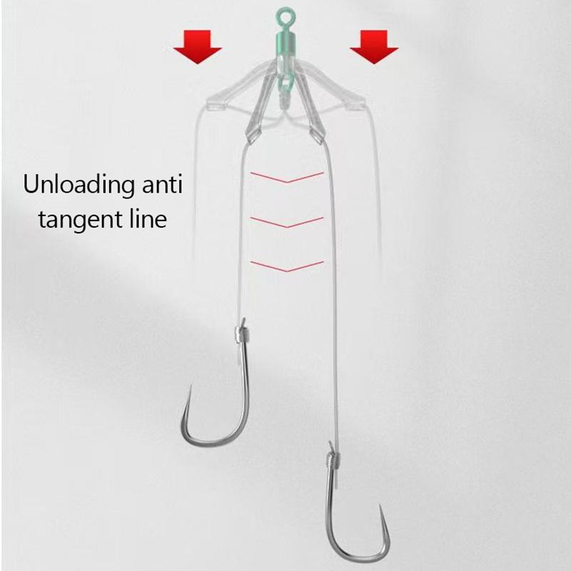 Y-Shaped Swivel Ring Fishing Subline Splitter Divider Space Beans Fishing Tackle Connector Silica Gel Three-Fork