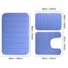 3Pc Sets Bath Mats Non Slip Memory Foam Bathroom Soft Rugs Water Absorption Dry Fast Bath Mat Machine Washable For Home Floor