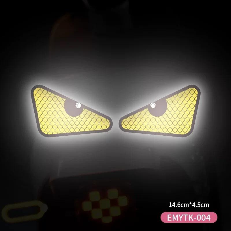 

1 пара Светоотражающие наклейки безопасности для автомобиля с рисунком глаза, Наклейки-декали для автомобиля, Аксессуары для стайлинга автомобиля