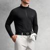 FILA Golf Series Simple Style Casual Sports Versatile Elastic Comfortable Long Sleeve Stand Collar Knit Top Men tops A11M545216FBK