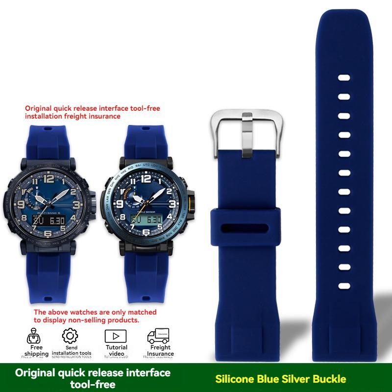 For Casio PROTREK Series PRG-601 PRG-600 PRG-650 PRW-6600Y GA2200 Breathable Nylon Canvas Strap 24mm Quick Release Wristband