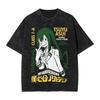 All Might My Hero Academia Anime Tshirt Men Women Clothing Tsuyu Asui Yk Washed T Shirt Summer Short Sleeve Cotton Tees Tops