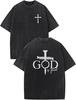 Christian Shirts GOD Is Good Graphic Tees Cross Bible Dove Jesus Religious Tshirt Retro Washed Tops Unisex Casual Tops
