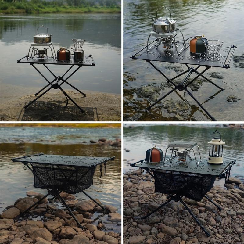 Foldable Camping Table Lightweight Folding Table Picnic Desk for Fishing BBQ