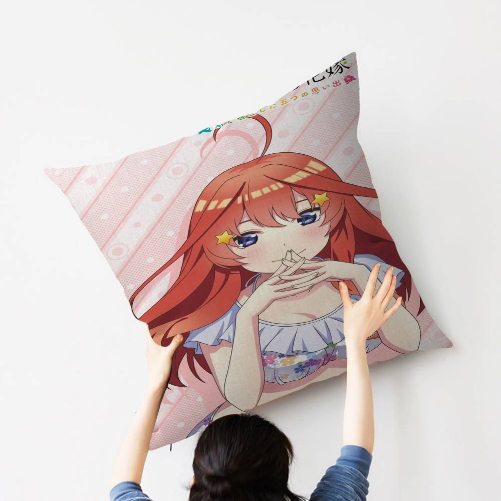 Funda de Cojín Anime Quintessential Quintuplets Almohada Decorativa Sofá Decoración del Hogar funda fundas de almohada