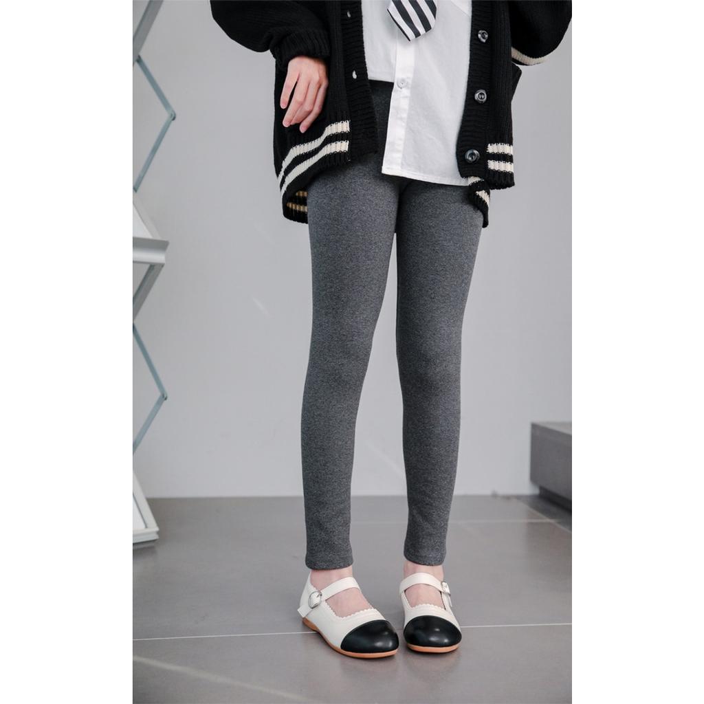 Spring and Autumn Girls' Pants Candy Colored Matte Warm Children's Bottom Pants Cotton Can Be Worn Inside Out Children's Pants