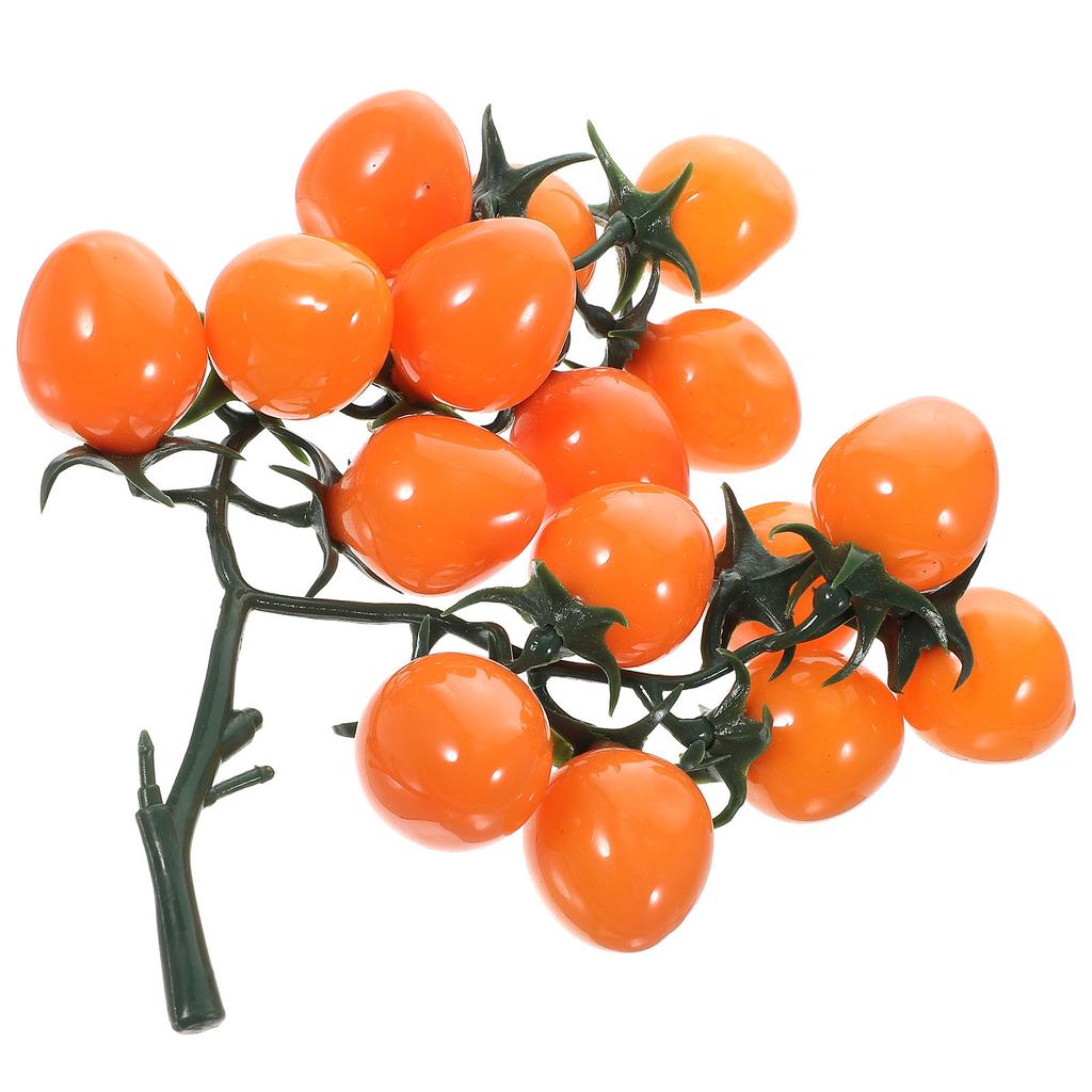 Plant Tomato Simulated Cherry Tomatoes Child Fruit Decor Artificial Pvc Realistic Plastic