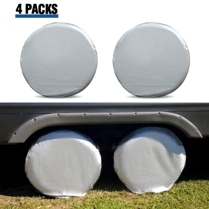 4pcs Wheels Case Protector Bags Car Heavy Duty RV Wheel Tire Covers Exterior Accessories For Truck Trailer Camper Motorhome