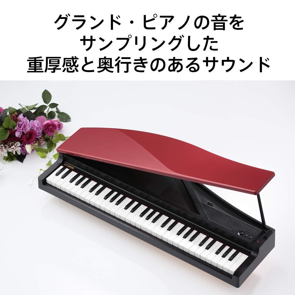 Korg MicroPiano Mini Keyboard 61 Keys 61 Built-in Demo Songs Red