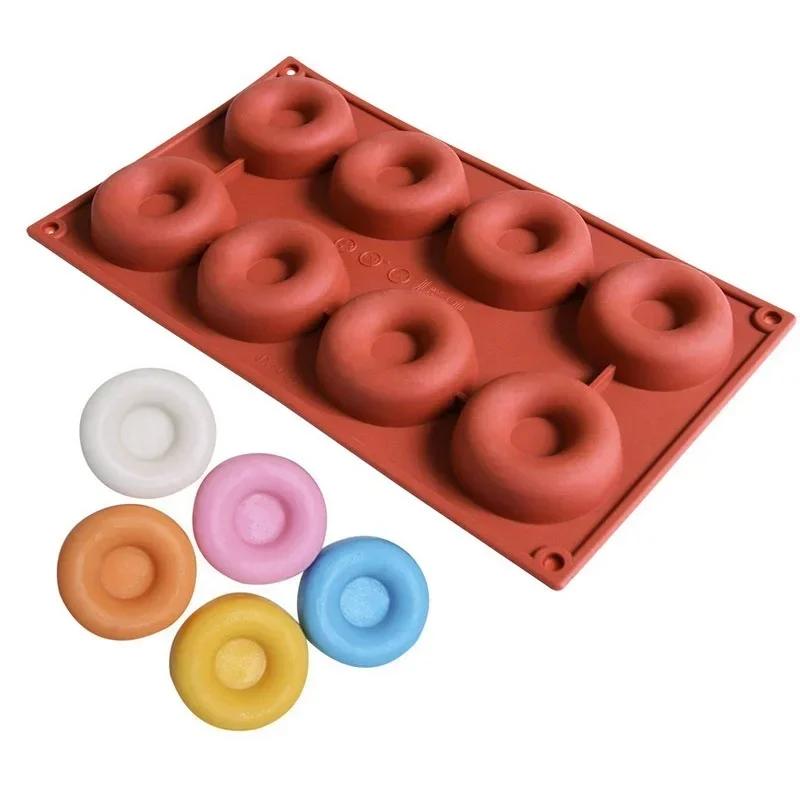 2Pcs/Pack Silicone Donut Muffin Chocolate Cake Candy Cookie Cupcake Baking Mold Kitchen Accessories.