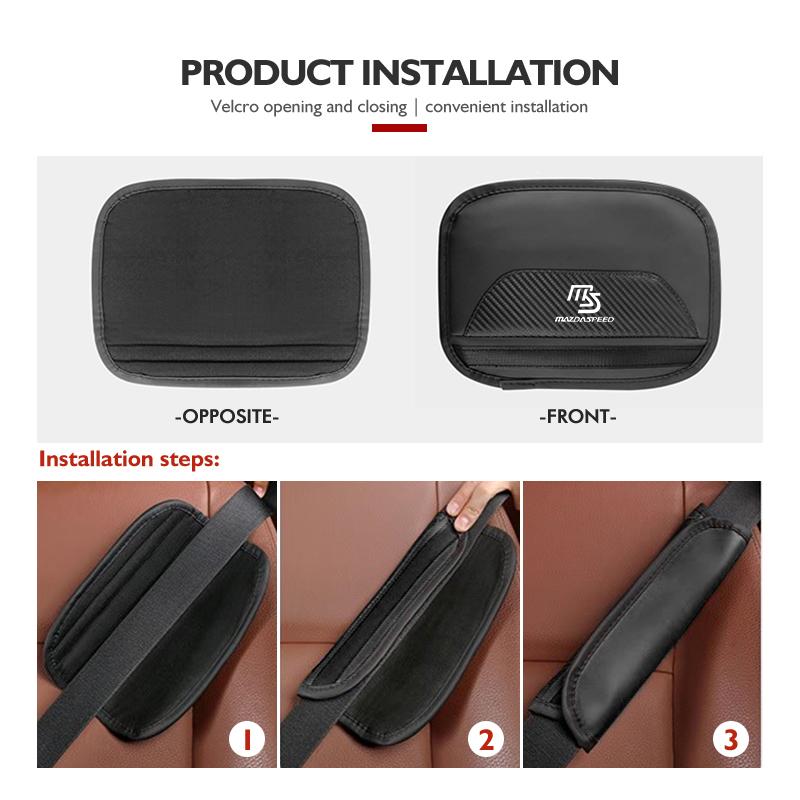 Car Seat Belt Leather Safety Shoulder Covers Auto Accessories For Mazda 2 3 5 M5 Ms CX-4 CX-5 CX6 CX7 M3 M6 MX3 MX5 Rx8