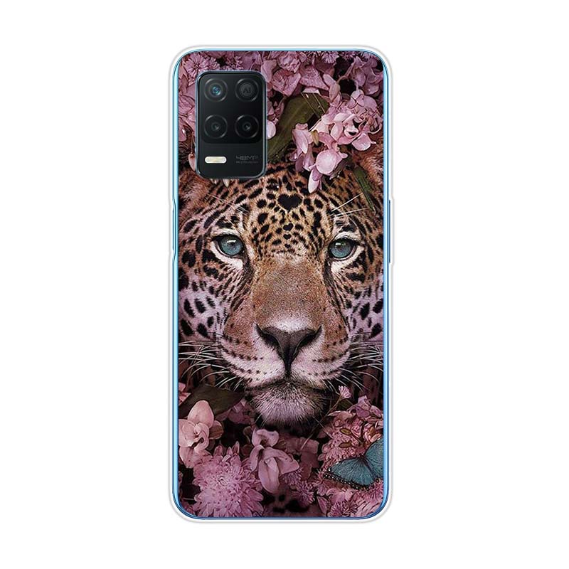 Flower Animal Tiger For Realme 8 8i V3 V5 GT Neo Flash Edition Explorer Master Neo2 Narzo 30 50i 50A C21Y Phone Case