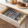 1Pcs Expandable Utensil Tray Silverware Spoon Organizer Drawer Cover Adjustable Cutlery Tray Drawer Organizer