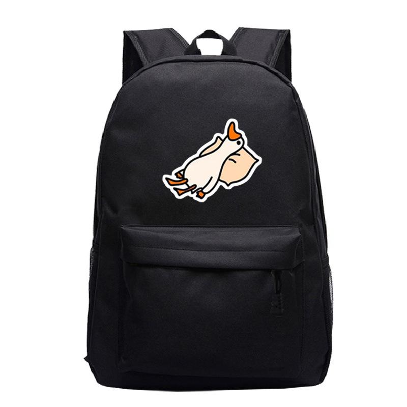 Primary And Secondary School Students Schoolbag Goose Personalized Printing Youth Leisure Simple Backpack Large Capacity