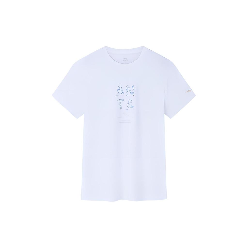 Anta Training Series Logo Letter Round Neck Loose Short Sleeve T-Shirt Women T-Shirt Pure-White 162337139-3