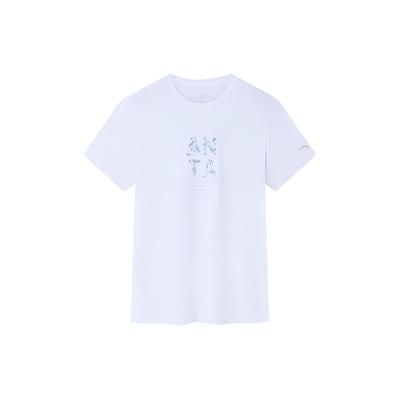 Training Series Logo Letter Round Neck Loose Short Sleeve T-Shirt Women T-Shirt Pure-White 162337139-3