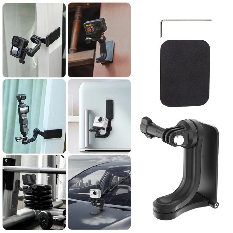MultiAngle Magnetic Camera Bracket With Reinforced Adhesive Plate Secure Attachment For Pocket 3/Action5 Photography