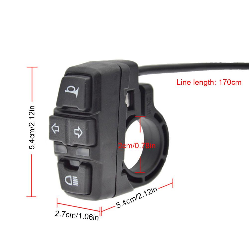 24-48V Electric Bike Front Rear Light Kit Horn Headlight Switch Energy Saving Easy Installation Electric Bicycle Accessories
