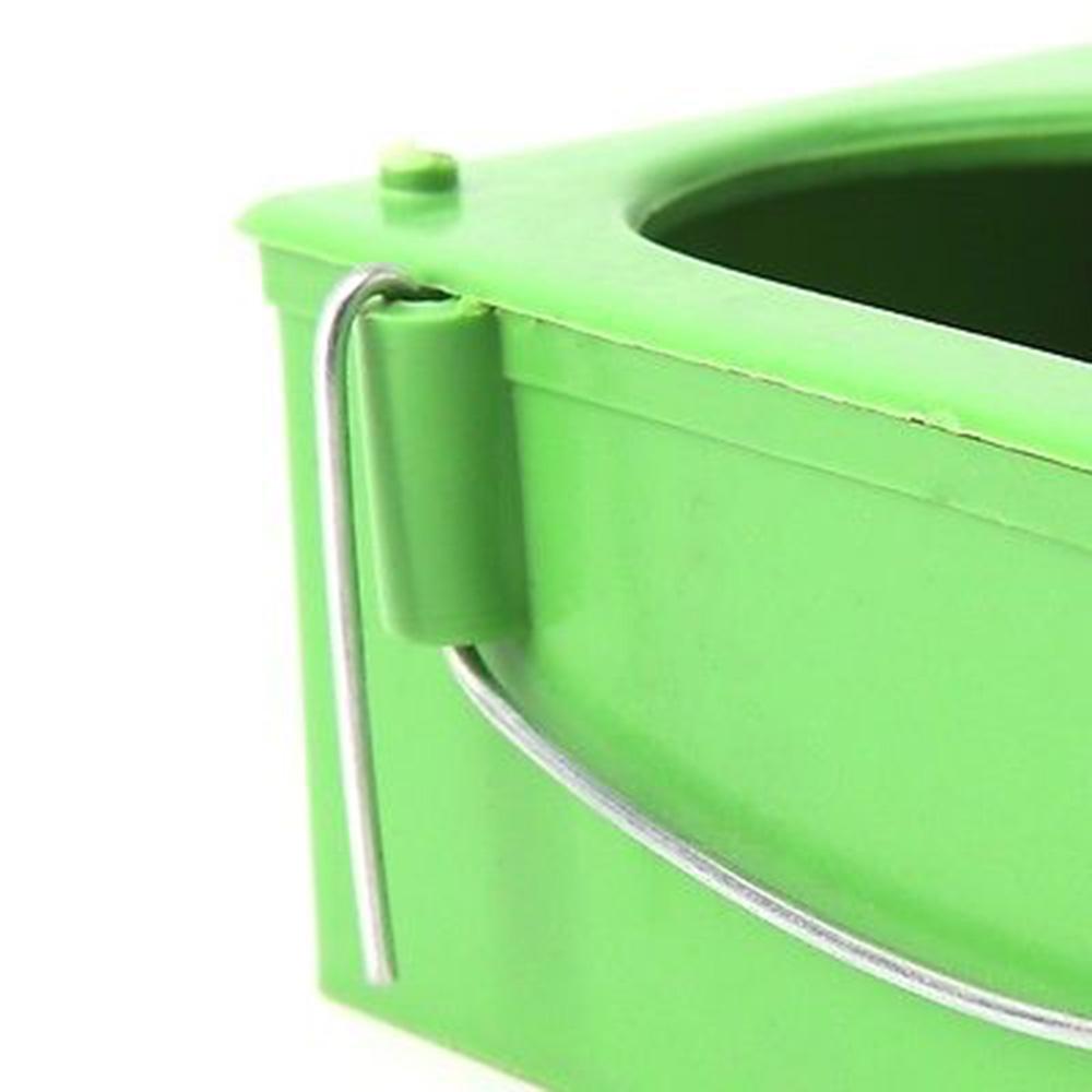 Hot Sale Plastic Green Food Water Bowl Cups Parrot Bird Pigeons Cage Cup Feeder Feeding  Parrot Supplies Bird Food Dispenser