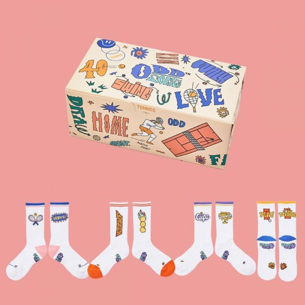 

Coolmax Odd Socks 4 Pack Tennis Crew Socksb L(255mm-275mm)