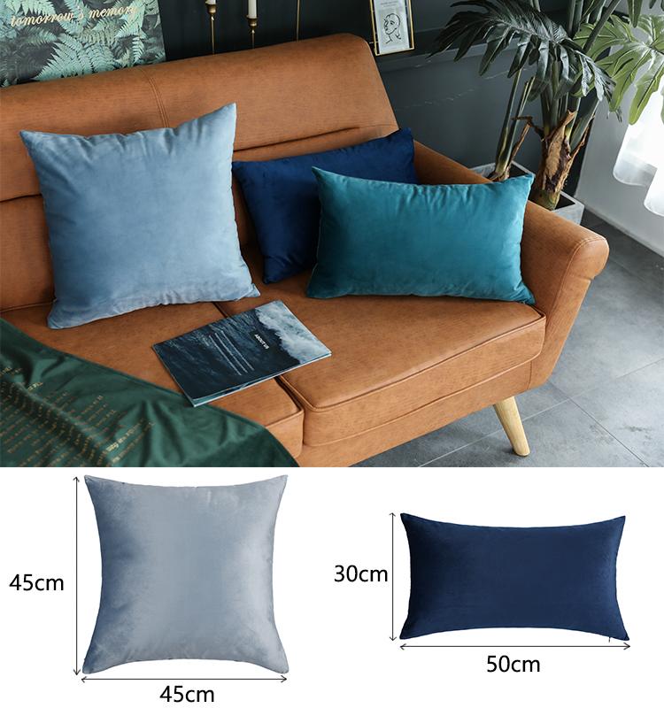 Jmg Clothing Unisex Black Velvet Cushion Cover 45X45cm Lumbar Pillow Case For Living Room Sofa Decoration Nordic Home Decor Throw Pillow Cover