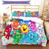 3pcs Custom Name Game Sprunki Bedding Set Duvet Cover Closure Includes 1 Duvet Cover & 2 Pillowcases for All Seasons Bedroom Decor