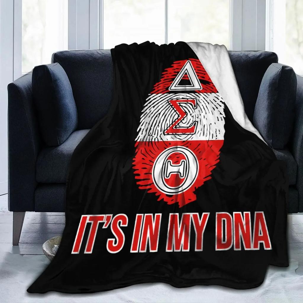3D Print Delta Sorority Sigma Theta Dst Blanket Sofa Cover Throw Blanket Fleece Tapestry Warm Bed Blankets For Bedroom Couch