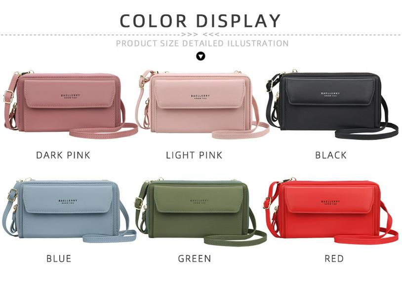 Borsa a tracolla mini da donna con doppia cerniera stile coreano - Porta telefono cellulare e portafoglio quadrato piccolo di alta gamma