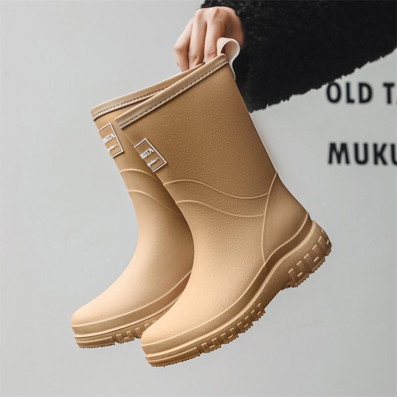 

Женские модные водонепроницаемые и противоскользящие полусапоги и резиновые сапоги 41 коричневый