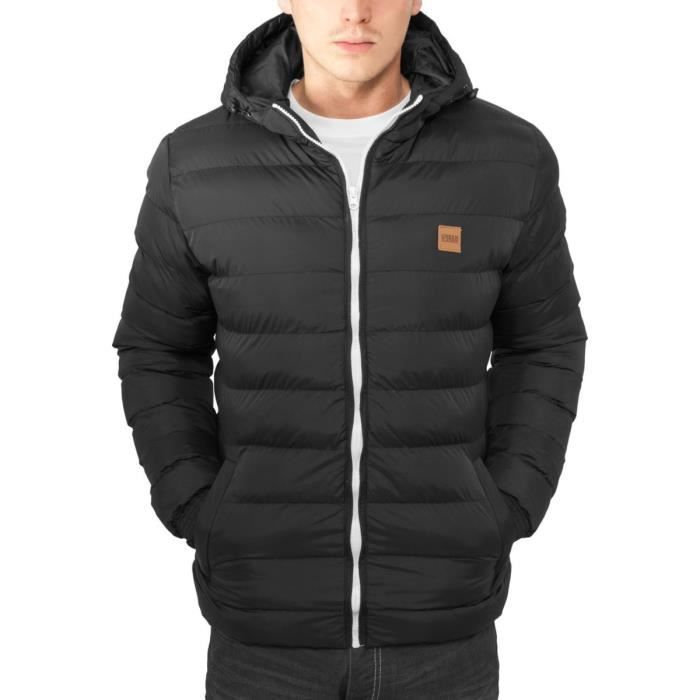 Doudoune Homme - URBAN CLASSICS - Noir - 100% Nylon - Fermeture zippée - Élégante et chaude