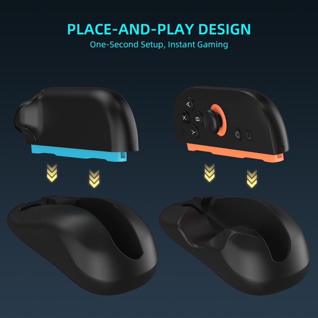 JYS-NS2296 2Pcs for Nintendo Switch 2 Joy-Con Grip Mouse Mini Portable Ergonomic Controller Base