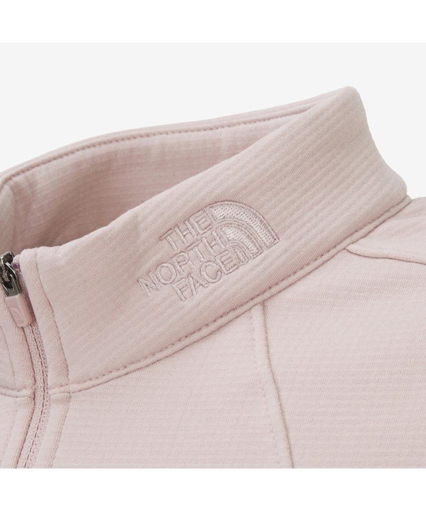Noseupeiseu Nt7Lr82B Women'S Andino Long Sleeve Zip-Shirt Grayish_Pink