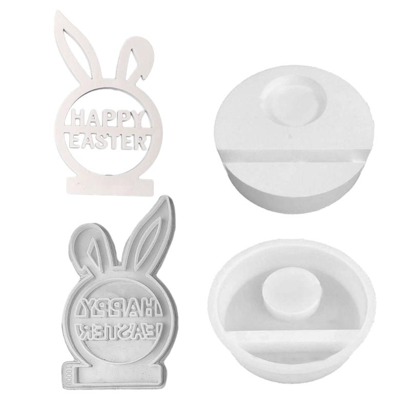 Rabbit Holder Resins Molds Candlesticks Silicone Molds Easter Rabbit Mould Dropshipping