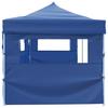 Folding Party Tent Pop Up with 5 Side Walls 3 X 9 M Blue