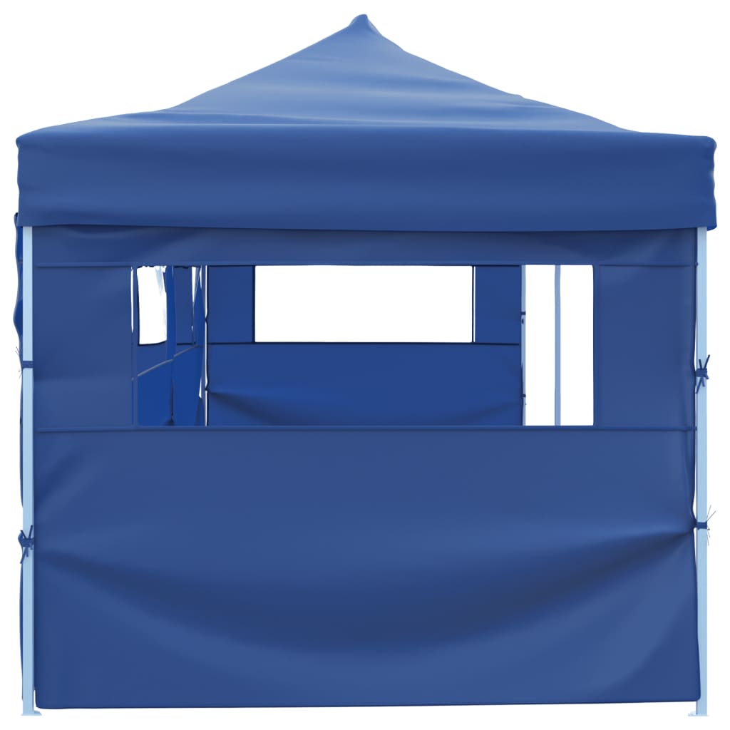 Folding Party Tent Pop Up with 5 Side Walls 3 X 9 M Blue