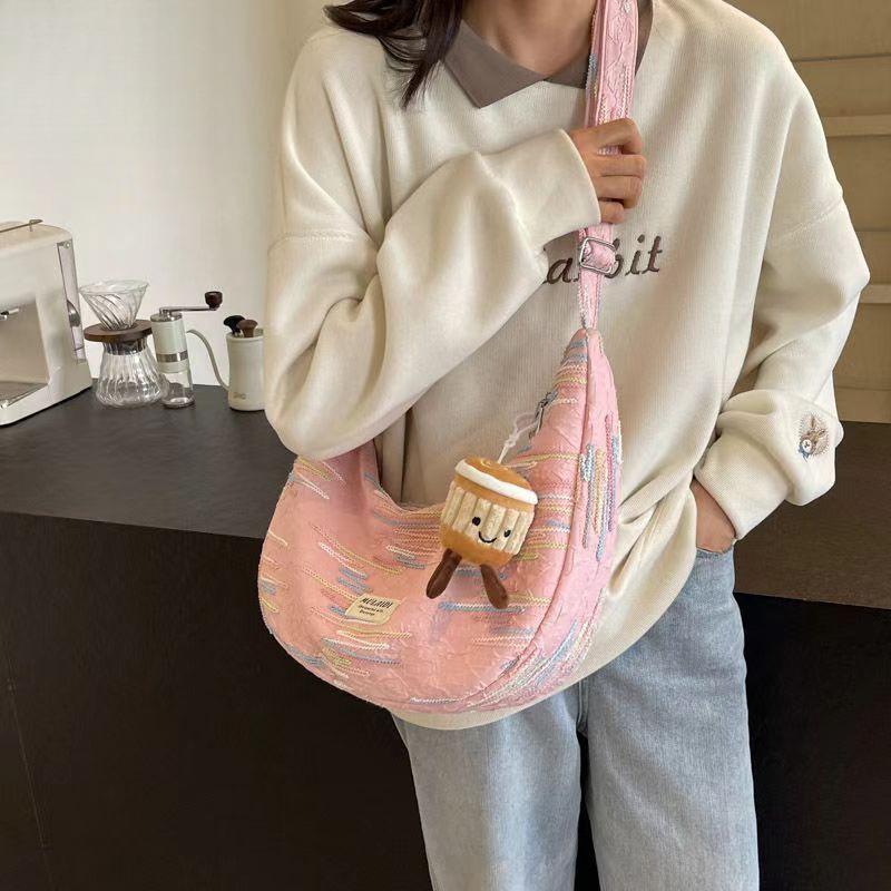 Women's Trendy Summer Dopamine Large Capacity Dumpling Bag - Versatile Crossbody & Shoulder Bag for Students