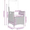 Garden Dining Set with Cushions 7 pcs Grey Poly Rattan