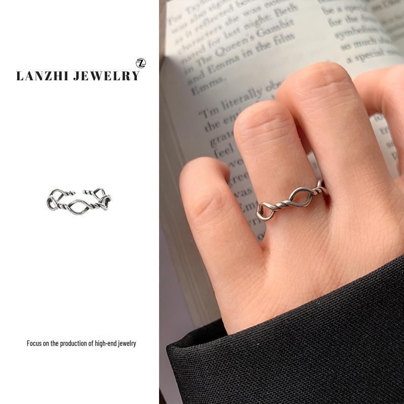 Lan Zhi 925 Sterling Silver Non-Fading Pinky Ring - Simple and Trendy Jewelry for Unique Style