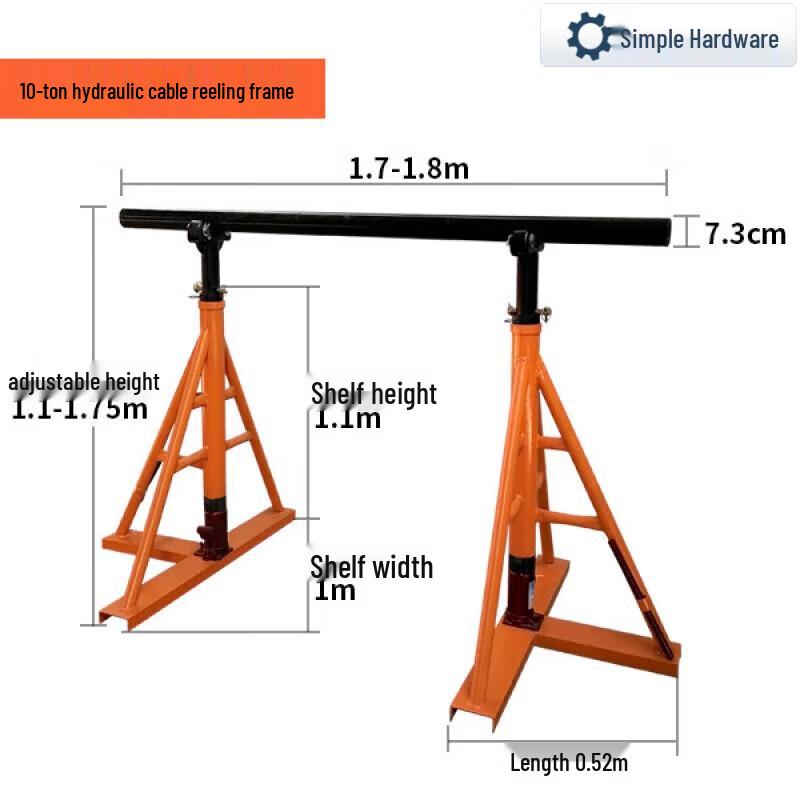 Cable and Optical Fiber Reel Dispenser Stand CN plug (adapter included)
